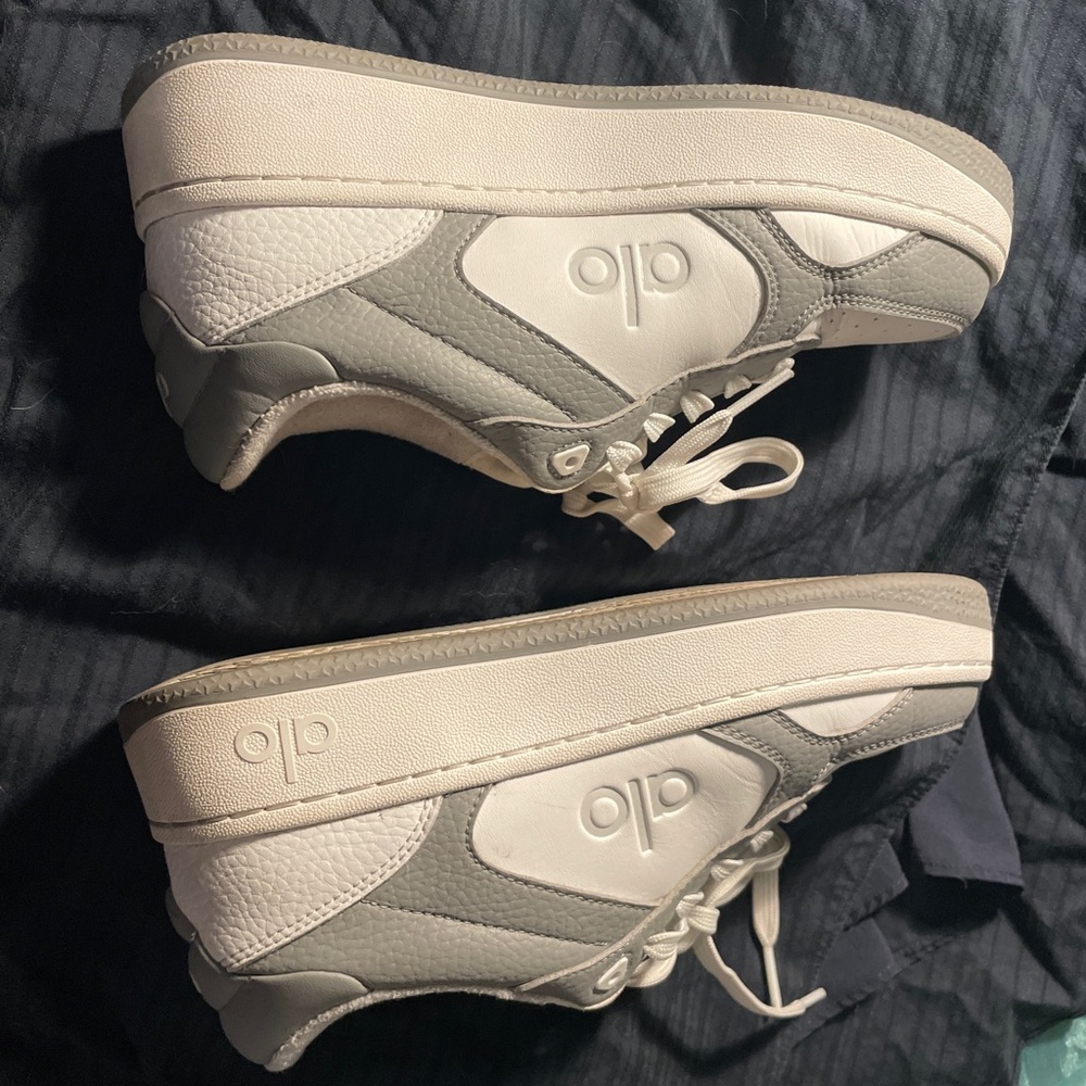 ALO Yoga White and Light Gray Women's Sneakers